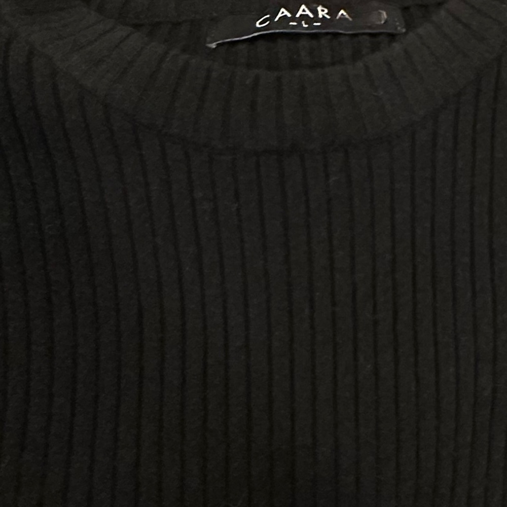 Caara Black Ribbed Sweater Dress - Picture 3 of 9